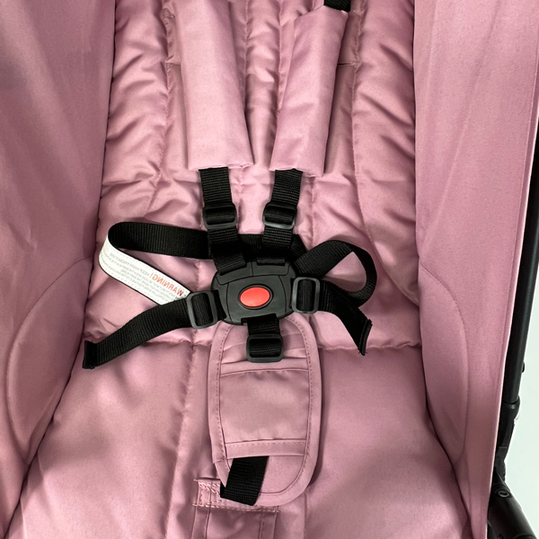 5-point harness with shoulder pads